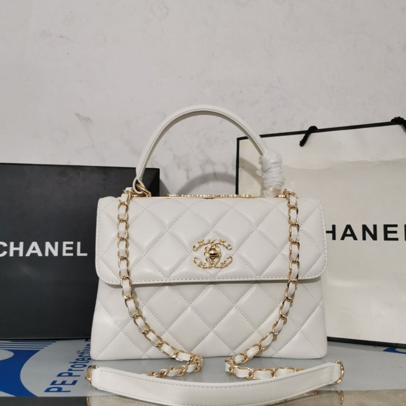 Ch*el top handle bags